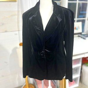 Clothing Co. by Notations Black Velour Jacket - Size L